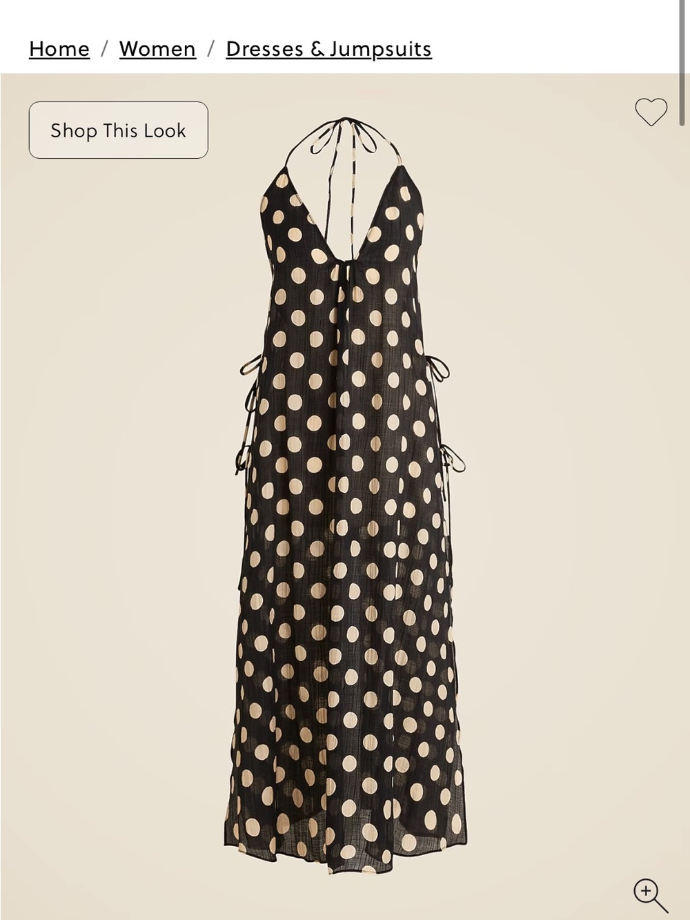 Jcrew Crinkle side-tie dress in dot print
Black off white medium - Picture 4 of 6